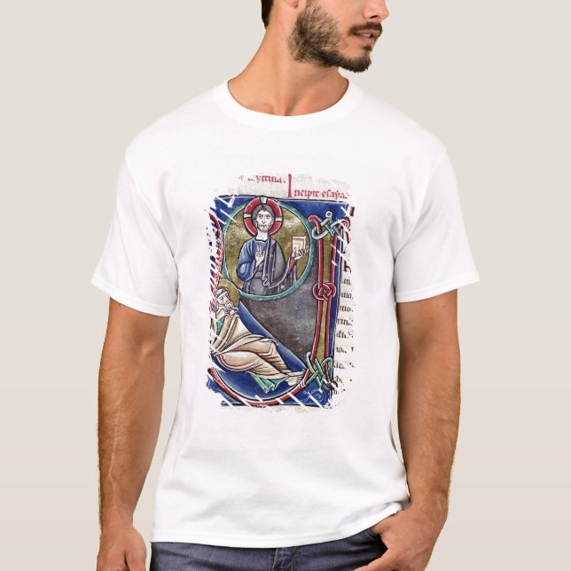 Historiated initialt "V" eller 'U T-shirt (Framsida)