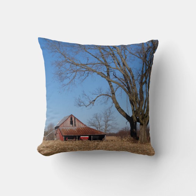 Historic Barn in Illinois, USA Pillow Kudde (Framsida)