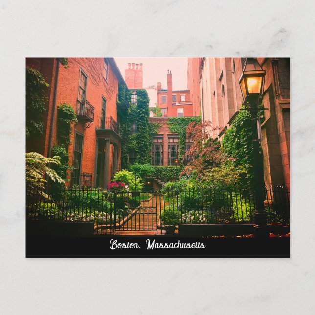 Historic Beacon Backe, Boston, Massachusetts Vykort (Framsida)