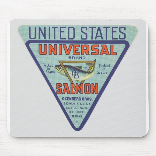 Historic Bell Street Pier Salmon Label Musmatta (Framsidan)