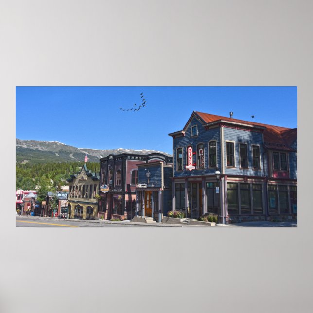 Historic Breckenridge Street, Colorado Poster (Framsidan)