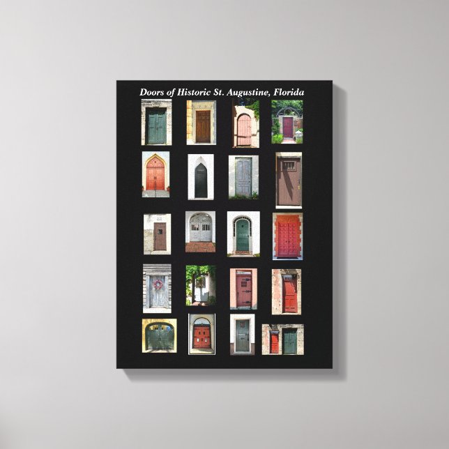 Historic Doors of St. Augustine, Florida Canvastryck (Framsida)