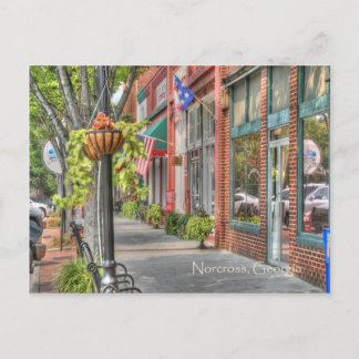 Historic Downtown Norcross: S. Peachtree St. Scene Vykort