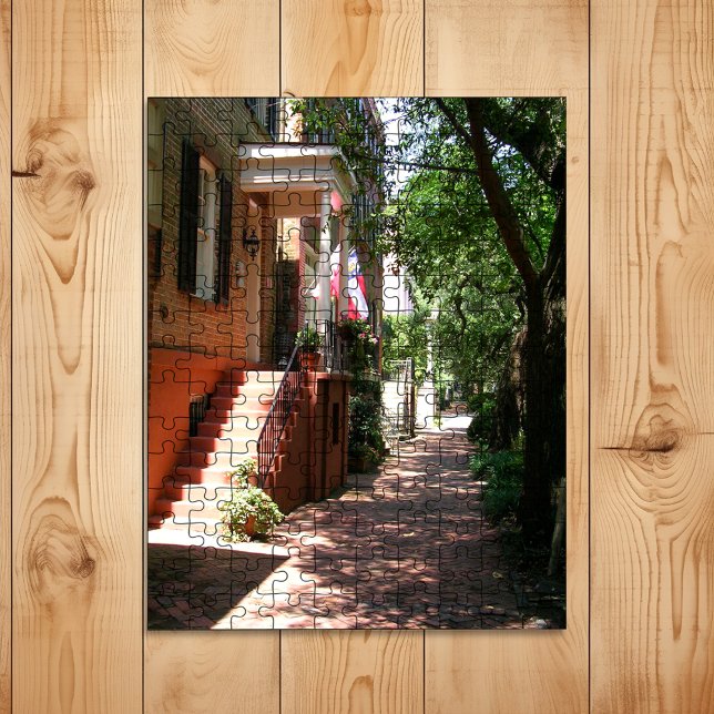 Historic Downtown Street i Savannah GA Pussel (Skapare uppladdad)