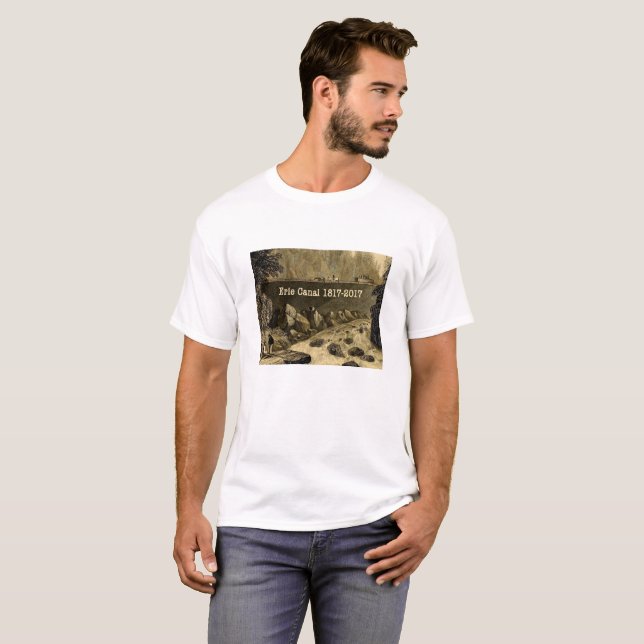 Historic Erie Canal Bicentennial Years Tee Shirt (Hel framsida)