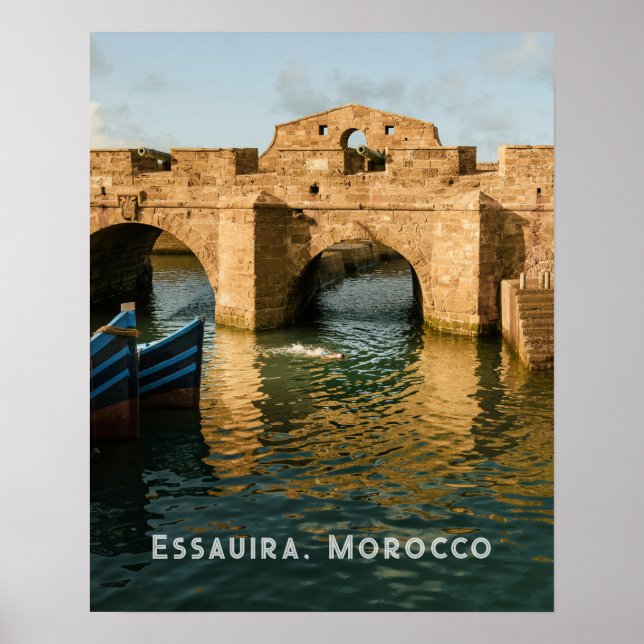 Historic Essaouira Morocco authentic travel photo  Poster (Framsidan)
