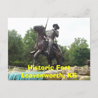 Historic Fort Leavenworth, KS-Buffalo Soldier Mon Vykort