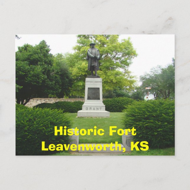 Historic Fort Leavenworth, KS- General Grant Monu Vykort (Framsida)