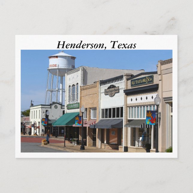Historic Henderson, Texas Vykort (Framsida)