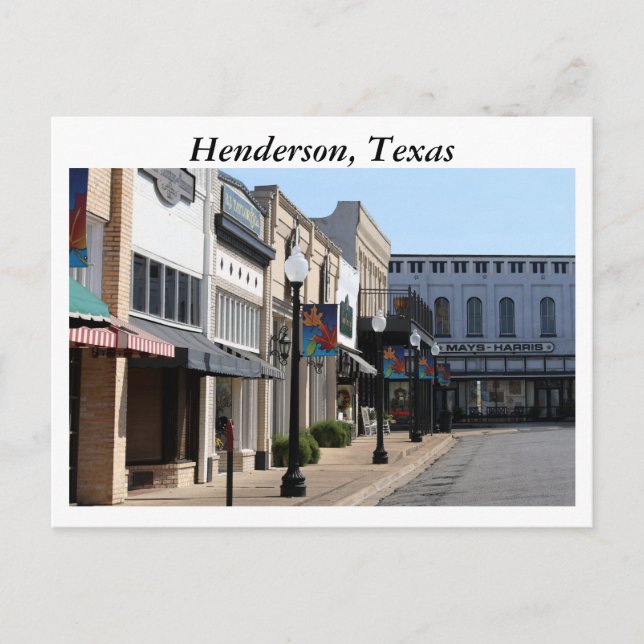 Historic Henderson, Texas Vykort (Framsida)