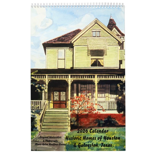Historic Homes, Houston & Galveston, 2026 Calendar Kalender (Omslag)