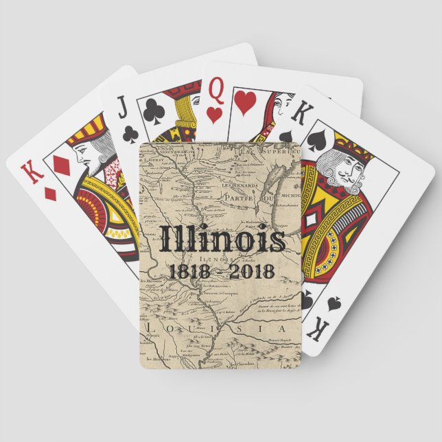 Historic Illinois Bicentennial Spelkort (Baksidan)