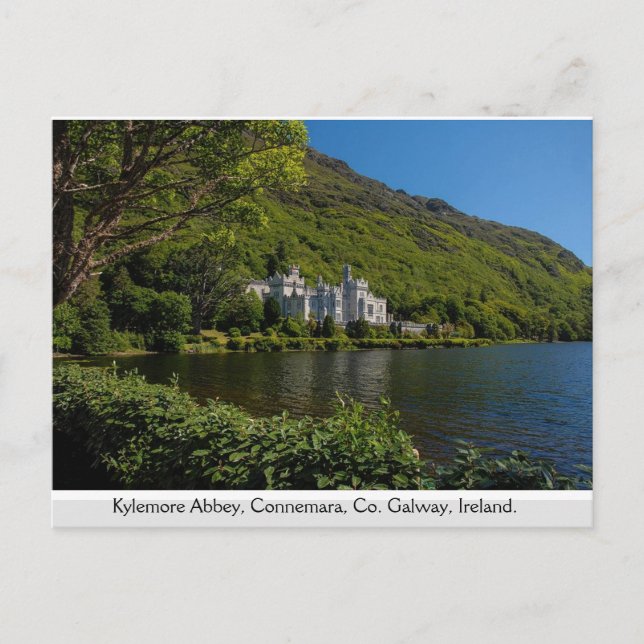 Historic Kylemore Abbey, Connemara, Co. Galway Vykort (Framsida)