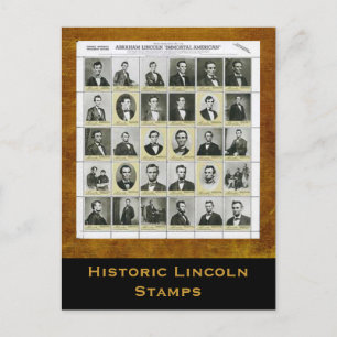 Historic Lincoln Frimärke Art Print Vykort