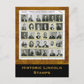 Historic Lincoln Frimärke Art Print Vykort