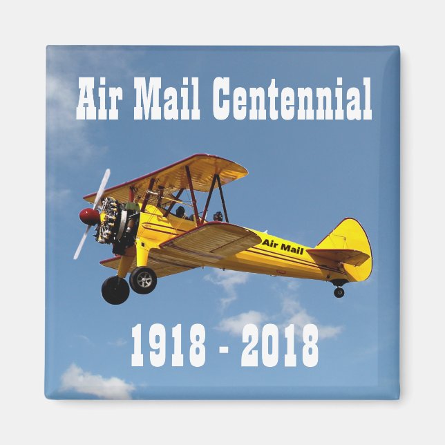 Historic Luft Mail Service Centennial Magnet (Framsidan)