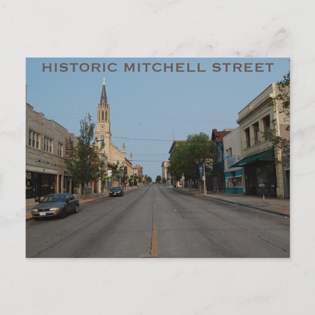 HISTORIC MITCHELL STREET-vykort Vykort (Framsida)