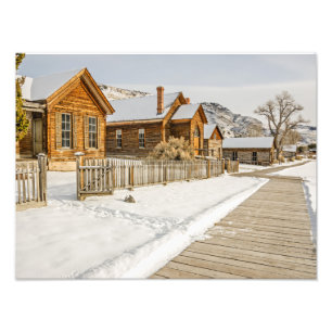 Historic Montana Ghost Town i Winter Fototryck