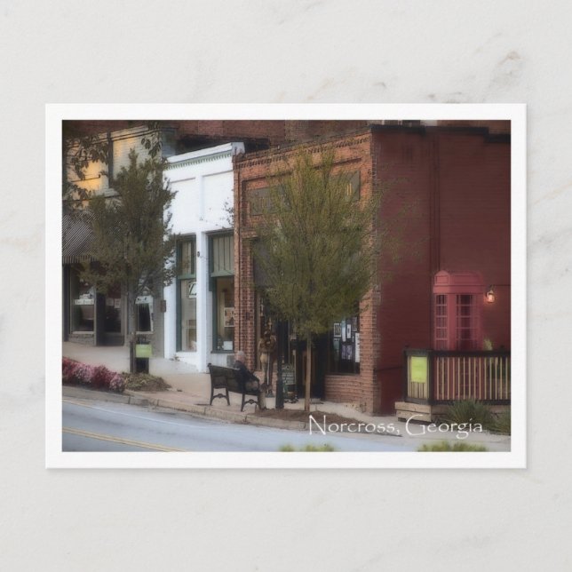 Historic Norcross, Ga, Järn Horse Pub Vykort (Framsida)