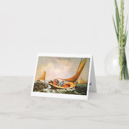 Historic Ocean Sail Fishing Thank You Card Tack Kort