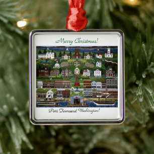 Historic Port Townsend, Washington Julgransprydnad Metall