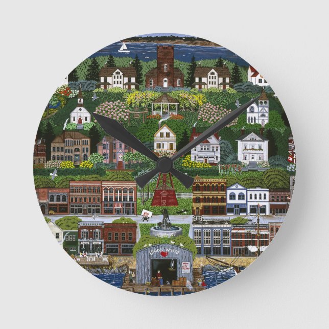 Historic Port Townsend, Washington Rund Klocka (Framsida)