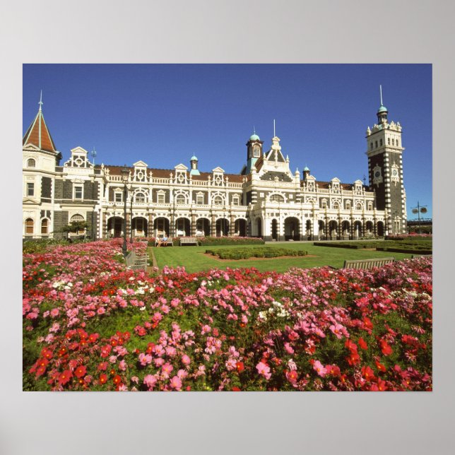 Historic Railway Station, Dunedin, Nya Zeeland Poster (Framsidan)