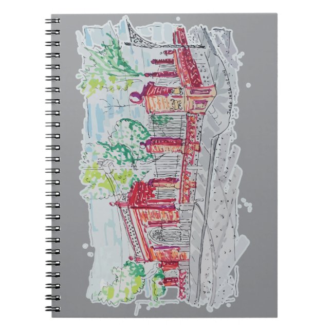 Historic Red Brick Entrance Anteckningsbok (Framsidan)