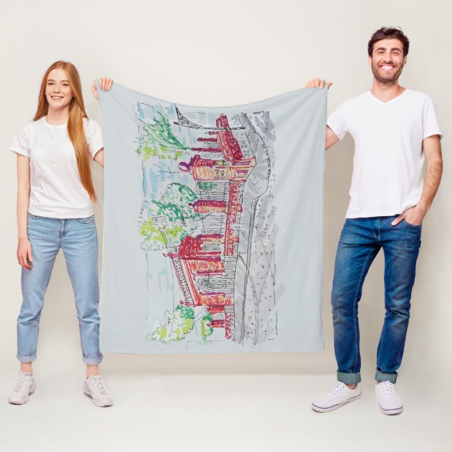 Historic Red Brick Entrance Fleecefilt (På plats)