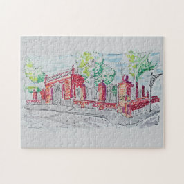 Historic Red Brick Entrance Pussel