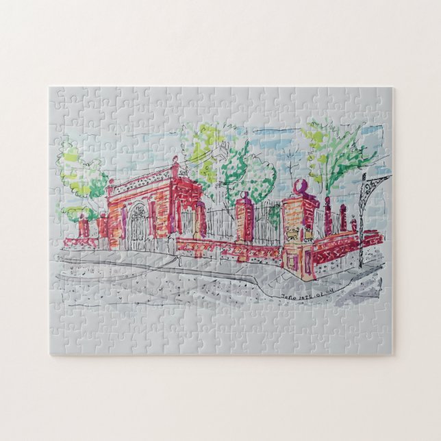 Historic Red Brick Entrance Pussel (Horisontell)