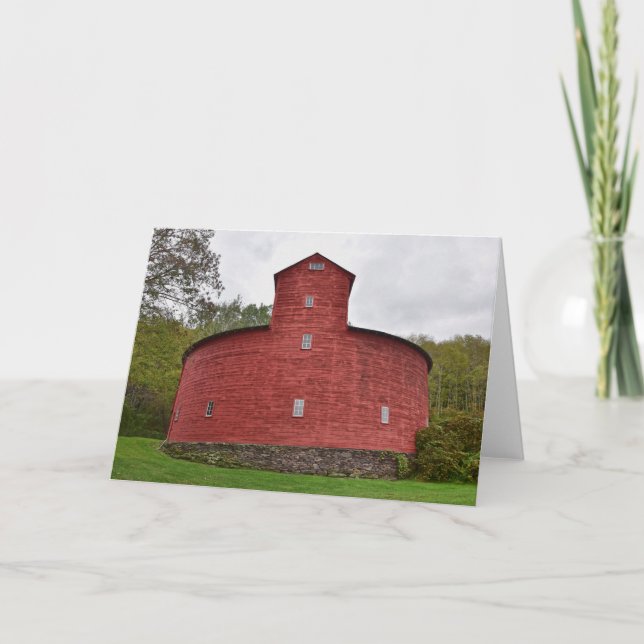 Historic Red Round Barn, Halcottsville, New York Kort (Framsida)