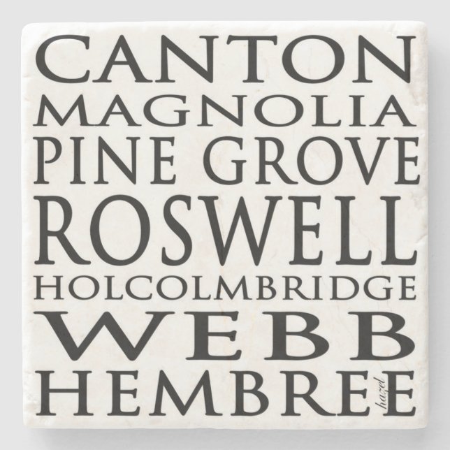 Historic Roswell, Streets, Georgia, Underlägg Sten (Framsidan)