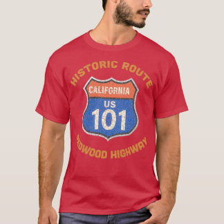 Historic Route 101 Redwood Highway Grind de två T Shirt