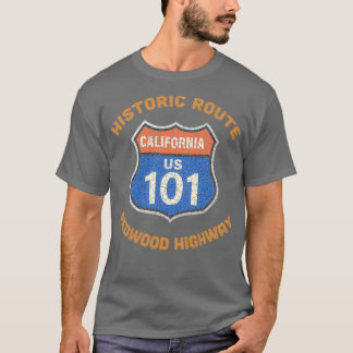 Historic Route 101 Redwood Highway Grind de två T Shirt