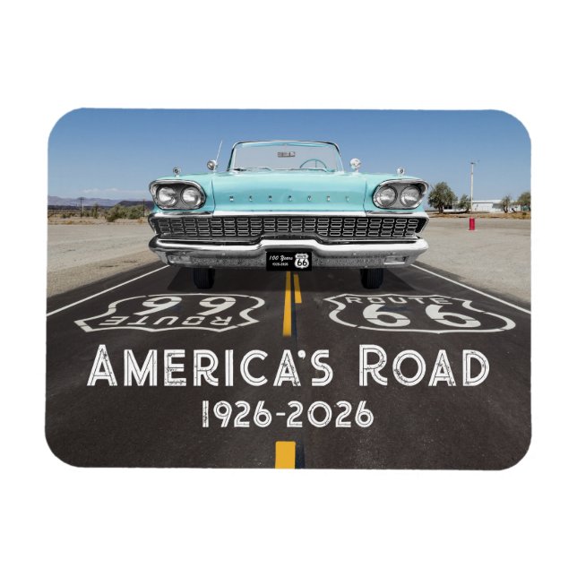 Historic Route 66 Centennial Magnet (Horisontell)