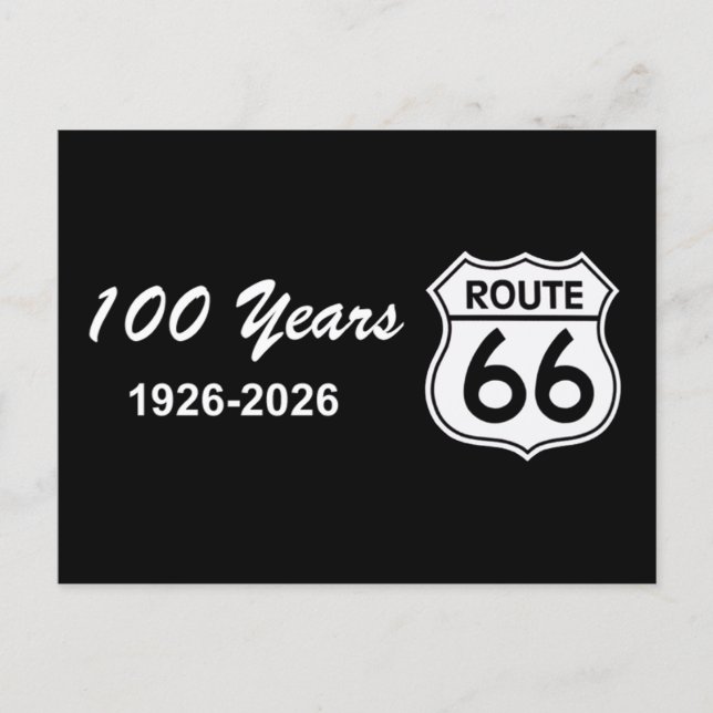 Historic Route 66 Centennial Vykort (Framsida)