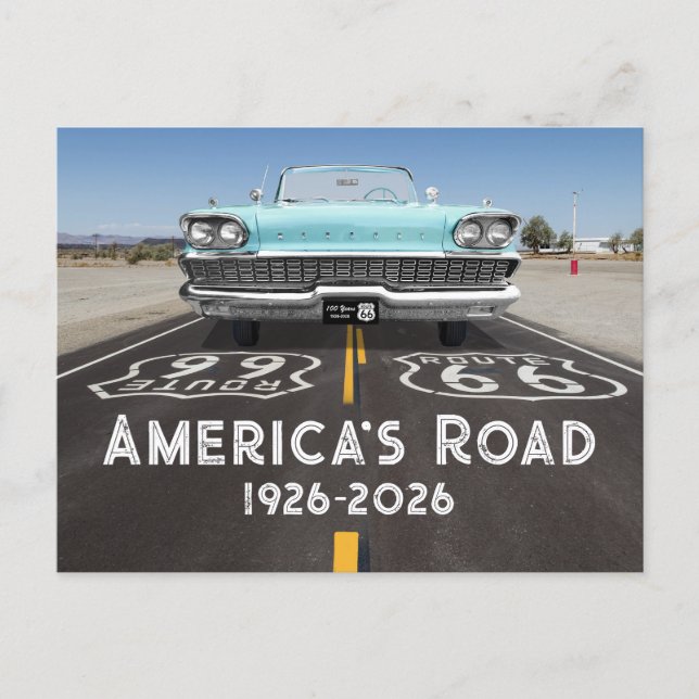 Historic Route 66 Centennial Vykort (Framsida)