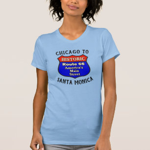Historic Route 66 Chicago till Santa Monica T Shirt