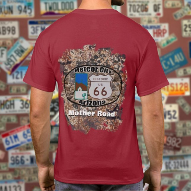 Historic Route 66 ~ Meteor City, Arizona T-shirt (Skapare uppladdad)