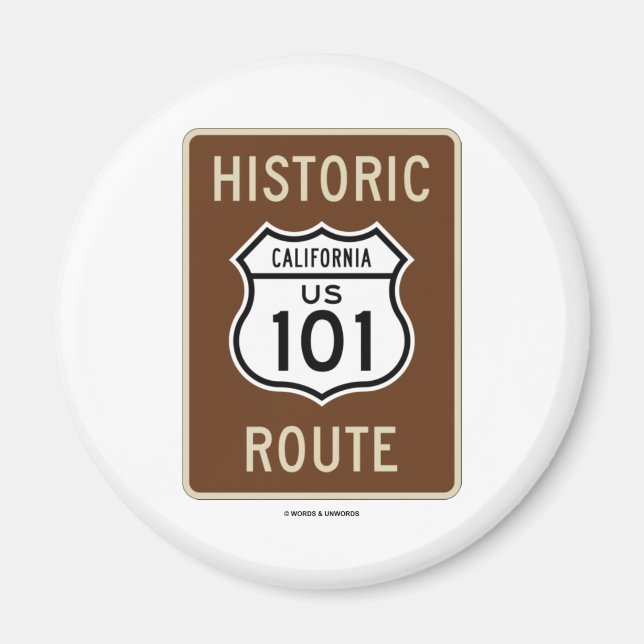 Historic Route US 101 California (Sign) Magnet (Framsidan)