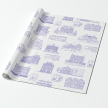 Historic Salem MORSA Mönster Wrapping Papper