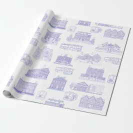 Historic Salem MORSA Mönster Wrapping Papper Presentpapper