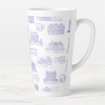 Historic Salem Toile Latte Mugg