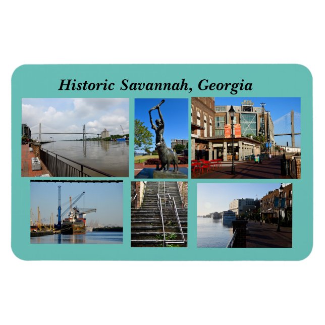 Historic Savannah, Georgia magnet (Horisontell)