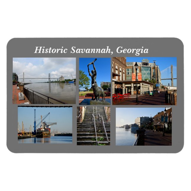 Historic Savannah, Georgia magnet (Horisontell)