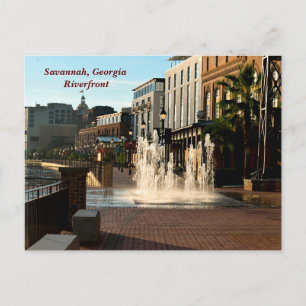 Historic Savannah, Georgia River Front Vykort