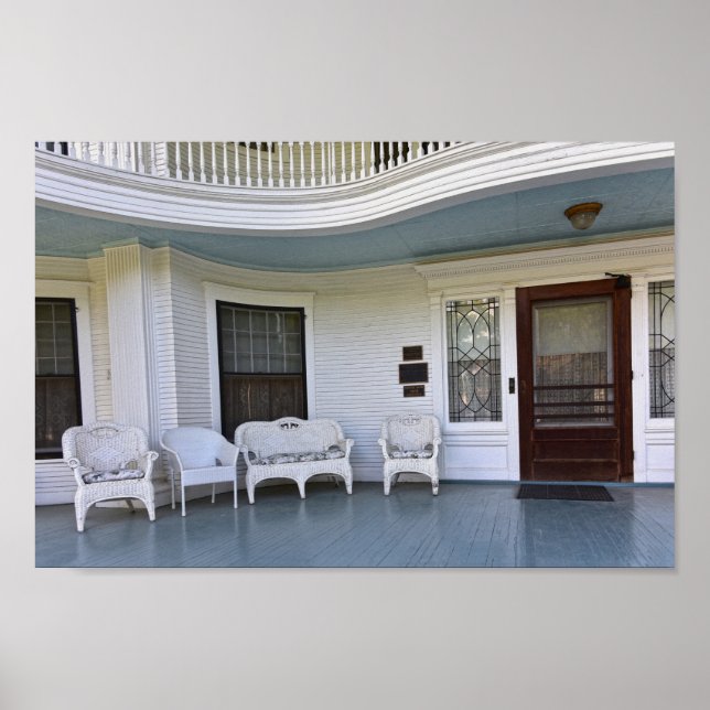 Historic Seelye Mansion Abilene, Kansas, Porch Poster (Framsidan)