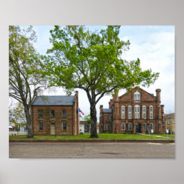 Historic Shelby County Domstol och Jail, Texas Poster