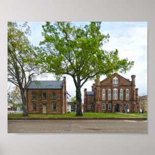 Historic Shelby County Domstol och Jail, Texas Poster
